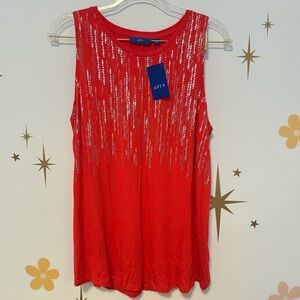 NWT Apt. 9 Red Tank Top
